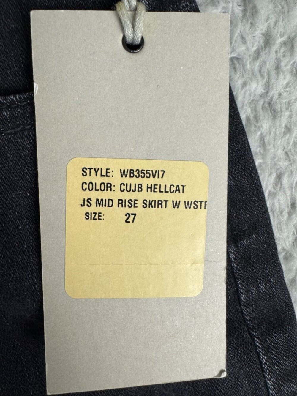 Joan Smalls X True Religion Womens 27 Mid-Rise Black Denim‎ Skirt Zipper Retro - Picture 4 of 12